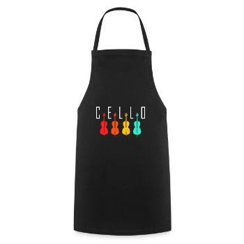 Cello Player - Cellist - Cooking Apron - black - Front - AI Model Male 185 dark (185cm)