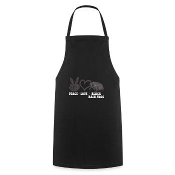 Black Rain Frog Breviceps Fuscus Frog - Cooking Apron - black - Front - AI Model Male 185 dark (185cm)
