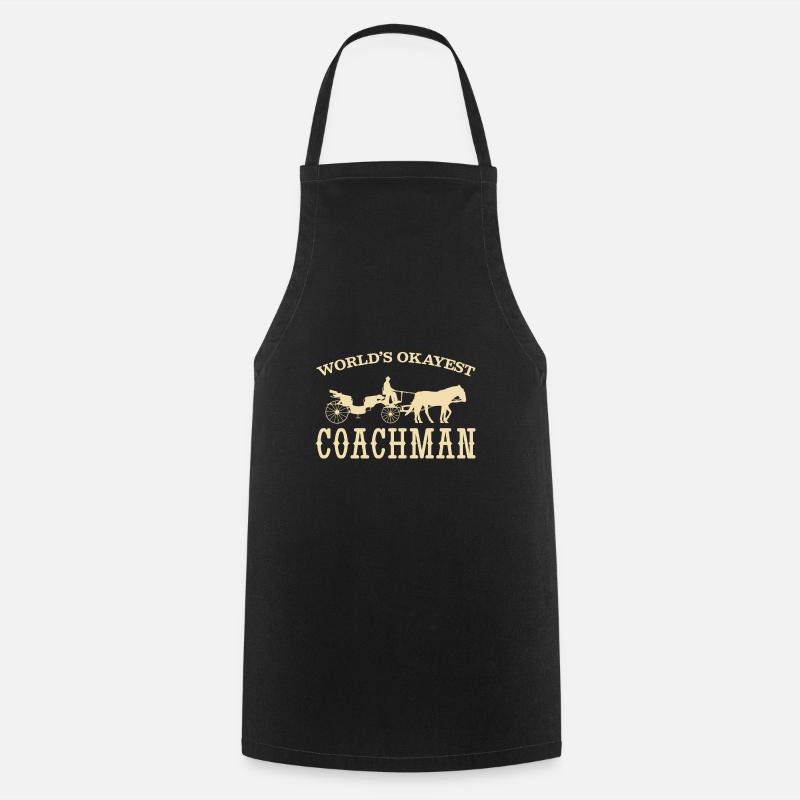Cocher cocher cheval - Tablier de cuisine - noir