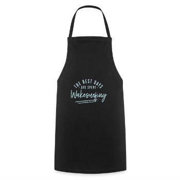 The Best Days Are Spent Wakesurfing Sayings - Cooking Apron - black - Front - AI Model Male 185 dark (185cm)