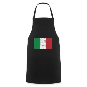 Italy - Cooking Apron - black - Front - AI Model Male 185 dark (185cm)