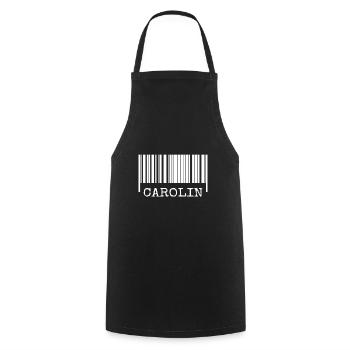 Geschenk für Carolin - Kochschürze - Schwarz - Vorne - AI Model Male 185 dark (185cm)