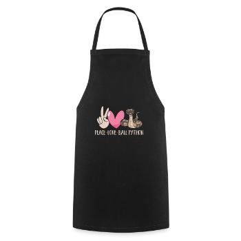 Ball Python Snake King Python - Cooking Apron - black - Front - AI Model Male 185 dark (185cm)
