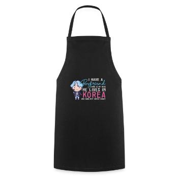 Kpop Idol Fan K Amant de drame J’aime la Corée J’ai un - Tablier de cuisine - noir - Devant - AI Model Male 185 dark (185cm)