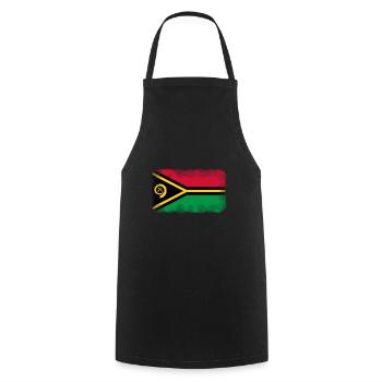 Cadeau pour le Vanuatu - Tablier de cuisine - noir - Devant - AI Model Male 185 dark (185cm)