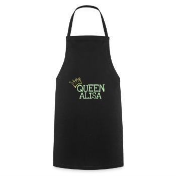 Alisa as a given name - Cooking Apron - black - Front - AI Model Male 185 dark (185cm)