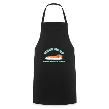 Dachshund - Cooking Apron - black - Front - AI Model Male 185 dark (185cm)