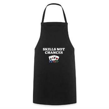 Compétences pas chances Dictons de jeu - Tablier de cuisine - noir - Devant - AI Model Male 185 dark (185cm)