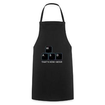 WASD Gamer Videospiele HUmour - Kochschürze - Schwarz - Vorne - AI Model Male 185 dark (185cm)