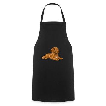 Cavapoo Capoodle Cavoodle Dog Gift - Cooking Apron - black - Front - AI Model Male 185 dark (185cm)