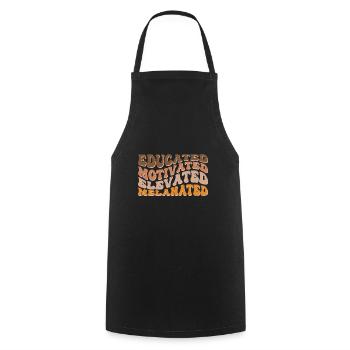 Instruit Motivé Élevé Mélané - Tablier de cuisine - noir - Devant - AI Model Male 185 dark (185cm)