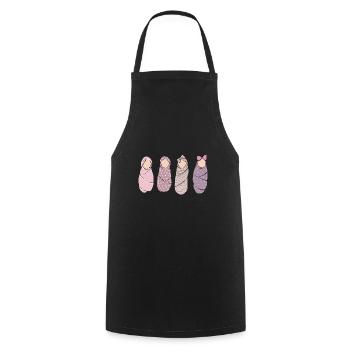 Nurse Baby Maternity Nurse - Cooking Apron - black - Front - AI Model Male 185 dark (185cm)