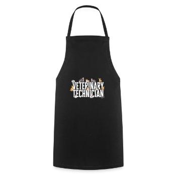 Vet Tech Veterinary Veterinary Technician - Cooking Apron - black - Front - AI Model Male 185 dark (185cm)