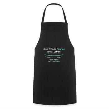 Flashe über Wände!! - Kochschürze - Schwarz - Vorne - AI Model Male 185 dark (185cm)