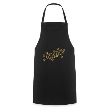 First name Olivia - Cooking Apron - black - Front - AI Model Male 185 dark (185cm)