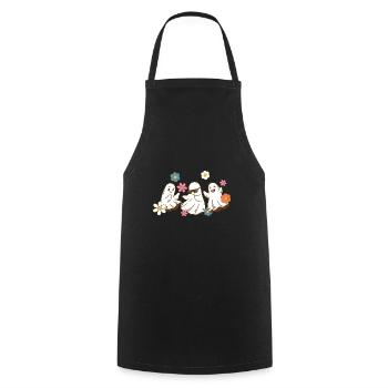 Spooky Season Halloween Boo Ghost Let's Go Ghouls - Cooking Apron - black - Front - AI Model Male 185 dark (185cm)