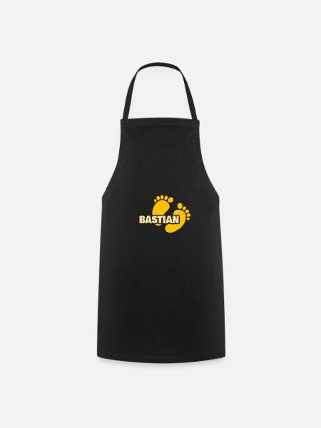 Geschenk für Bastian - Kochschürze - Schwarz
