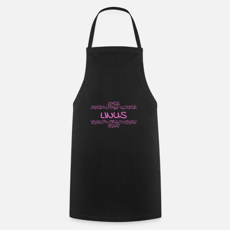 Prénom Linus - Tablier de cuisine - noir
