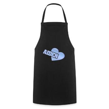 Geschenk für Aiden - Kochschürze - Schwarz - Vorne - AI Model Male 185 dark (185cm)