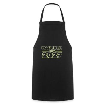 Maçon 2027 - Tablier de cuisine - noir - Devant - AI Model Male 185 dark (185cm)