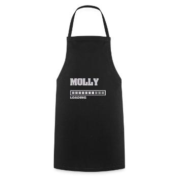 Geschenk für Molly - Kochschürze - Schwarz - Vorne - AI Model Male 185 dark (185cm)