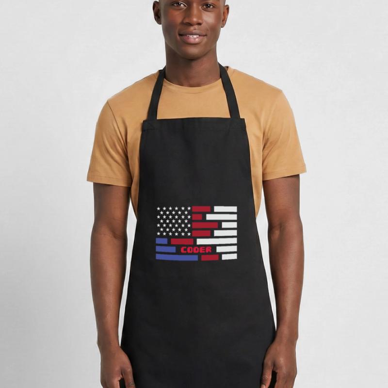 American Flag Coder Coding Computer Nerd Kochschürze