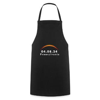 Total Solar Eclipse Path of Totality Pennsylvania - Cooking Apron - black - Front - AI Model Male 185 dark (185cm)