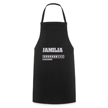 Baby Jamilia - Cooking Apron - black - Front - AI Model Male 185 dark (185cm)