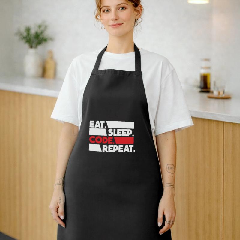 Eat Sleep Code Repeat Programmeur Devloper Tablier de cuisine