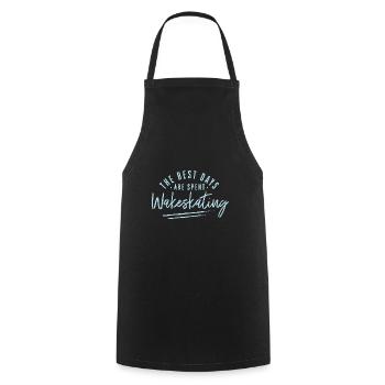The Best Days Are Spent Wakeskating Sayings - Cooking Apron - black - Front - AI Model Male 185 dark (185cm)