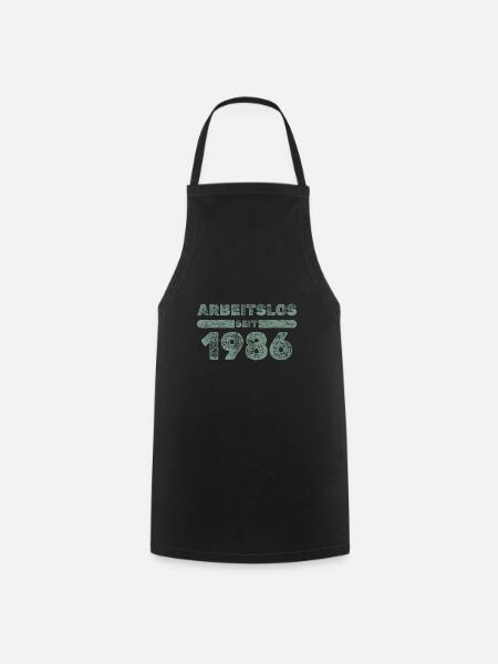 Jahr 1986 - Kochschürze - Schwarz