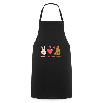 Chien de prairie - Tablier de cuisine - noir - Devant - AI Model Male 185 dark (185cm)