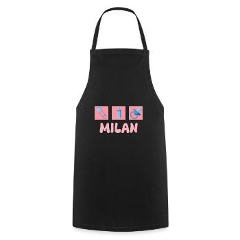 Pacifier Milan - Cooking Apron - black - Front - AI Model Male 185 dark (185cm)