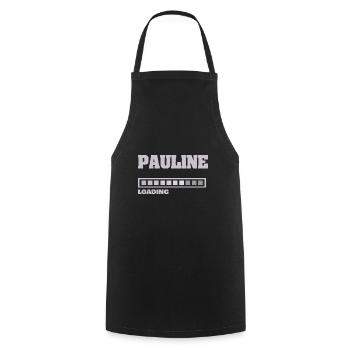 Pauline as a baby - Cooking Apron - black - Front - AI Model Male 185 dark (185cm)
