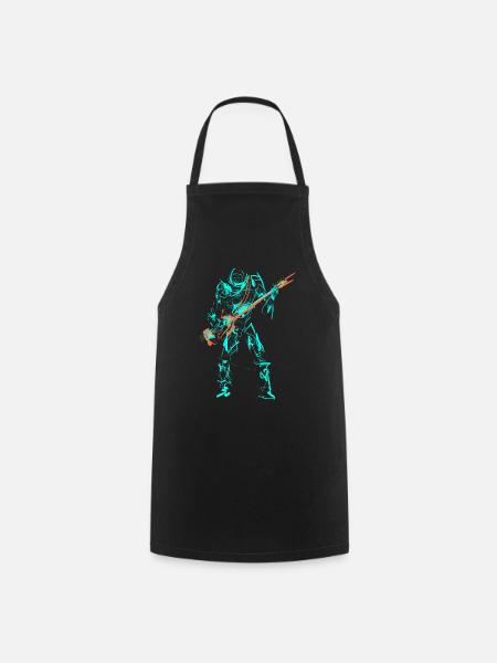 Le guitariste - musique / guitare / homme - Tablier de cuisine - noir
