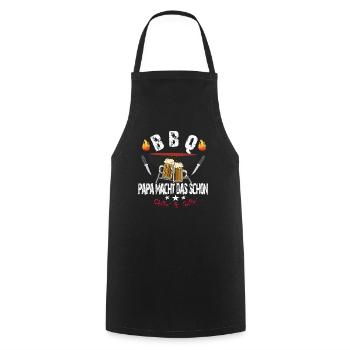 BBQ Papa macht das schon - Kochschürze - Schwarz - Vorne - AI Model Male 185 dark (185cm)