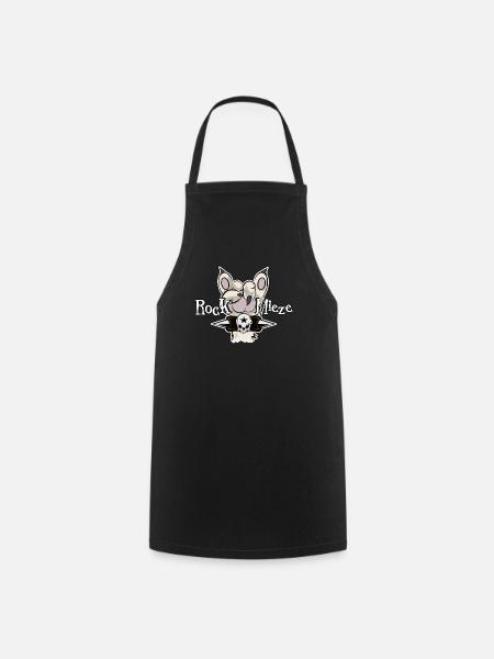 Rock Mieze, Hardrock, Katze, Katzenmama Geschenk - Kochschürze - Schwarz