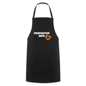 Firefighter wife Shirt - Kochschürze - Schwarz - Vorne - AI Model Male 185 dark (185cm)