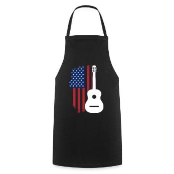 Gitarre USA Patriot - Kochschürze - Schwarz - Vorne - AI Model Male 185 dark (185cm)