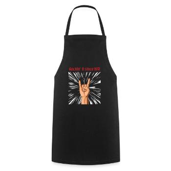 Rockin it depuis 1971 Heavy Metal Birthday Greeting - Tablier de cuisine - noir - Devant - AI Model Male 185 dark (185cm)