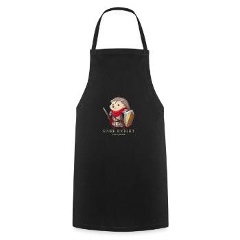 Spike Knight Hedgehog Knight Comic Garden Protector - Cooking Apron - black - Front - AI Model Male 185 dark (185cm)