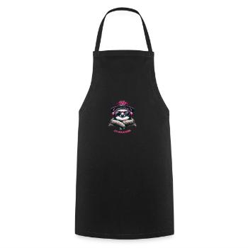 Paresseux comique sur la branche qui se refroidit - Tablier de cuisine - noir - Devant - AI Model Male 185 dark (185cm)