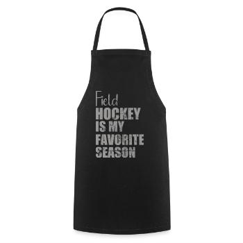 Le hockey sur gazon est ma saison préférée de hockey en salle - Tablier de cuisine - noir - Devant - AI Model Male 185 dark (185cm)