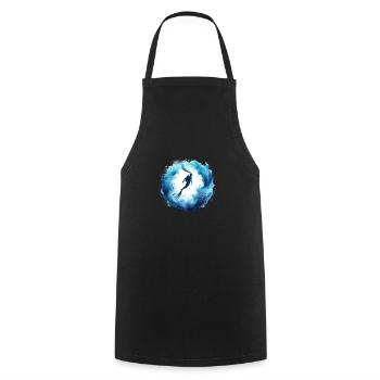 Underwater World Ocean Diver - Cooking Apron - black - Front - AI Model Male 185 dark (185cm)