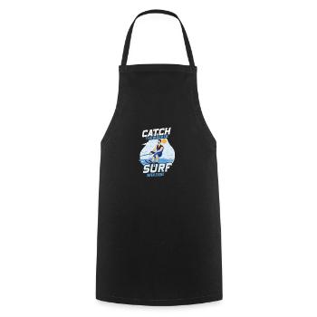 Skiing on the sea - Cooking Apron - black - Front - AI Model Male 185 dark (185cm)