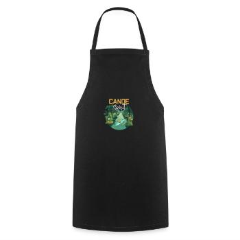 Paddling on the water - Cooking Apron - black - Front - AI Model Male 185 dark (185cm)