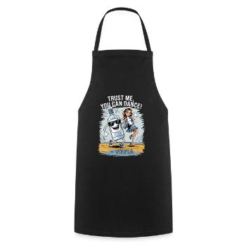 Trust me you can dance. -Vodka - Cooking Apron - black - Front - AI Model Male 185 dark (185cm)