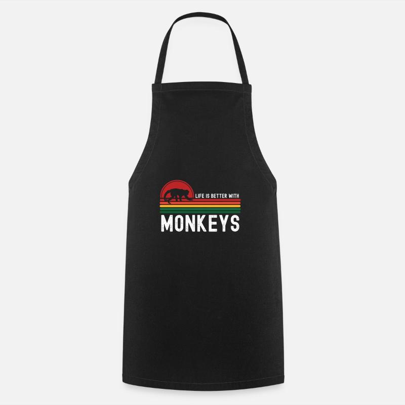 Singe - Tablier de cuisine - noir