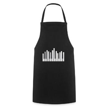 Keyboard Piano keys Musical instrument Musicians - Cooking Apron - black - Front - AI Model Male 185 dark (185cm)