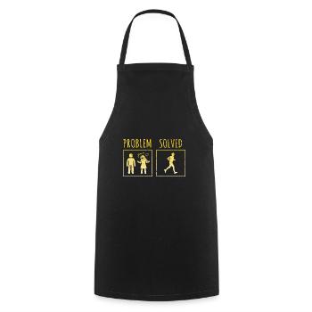 PROBLÈME RÉSOLU Awesome Funny Running Designs - Tablier de cuisine - noir - Devant - AI Model Male 185 dark (185cm)